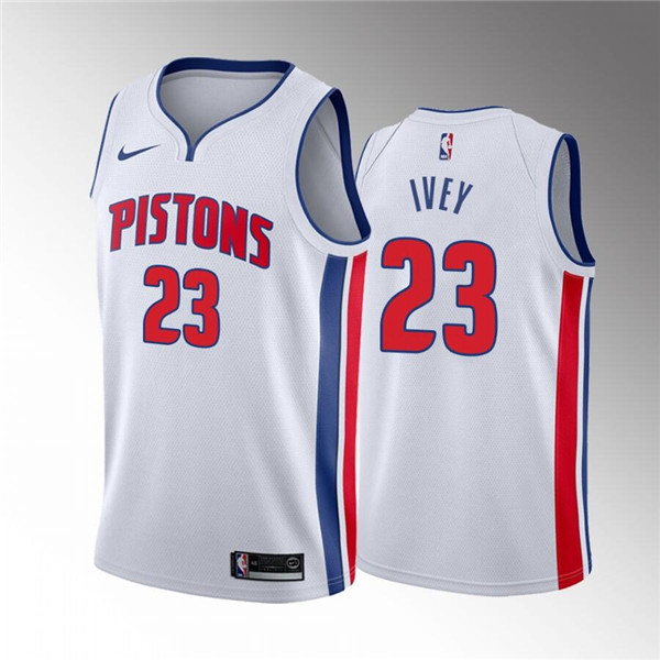 Detroit Pistons #23 Jaden Ivey 2022 Draft White Stitched Jersey - Zenithce