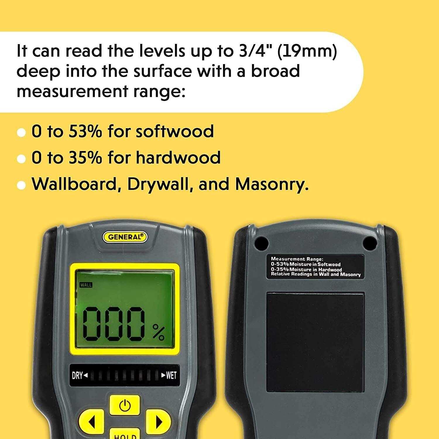 General Tools MMD4E Digital Moisture Meter - Zenithce