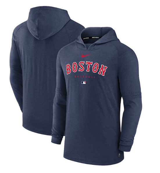 Boston Red Sox Navy Dri-FIT Early Work Pullover Hoodie - Zenithce