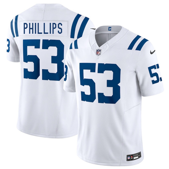 Indianapolis Colts #53 Jacob Phillips White 2025 F.U.S.E. Vapor Limited Stitched Jersey - Zenithce