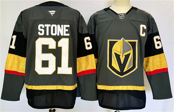 Vegas Golden Knights #61 Mark Stone Grey 2024-25 Alternate With C Patch Stitched Jersey - Zenithce