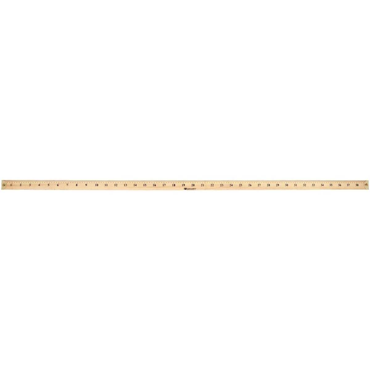 Westcott Metal Edge English/Metric Wood Ruler - Zenithce