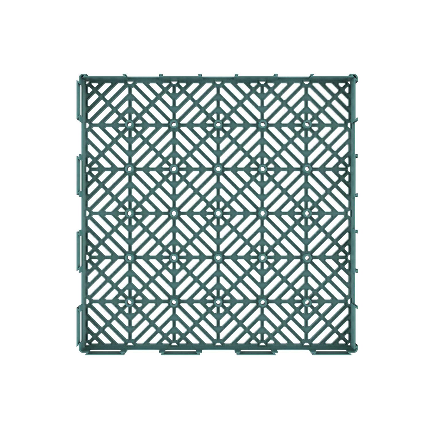 Pure Garden Patio & Deck Tiles-Interlocking Diamond Pattern Outdoor Flooring Pavers - Zenithce