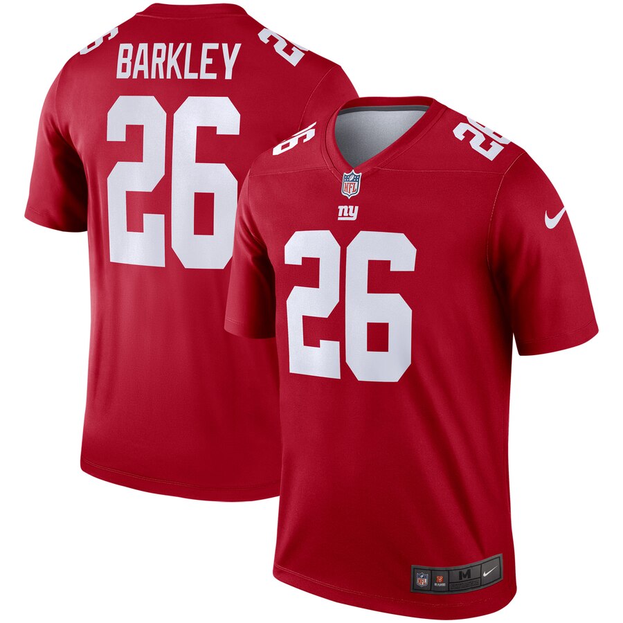 New York Giants #26 Saquon Barkley Red Inverted Legend Stitched Jersey - Zenithce