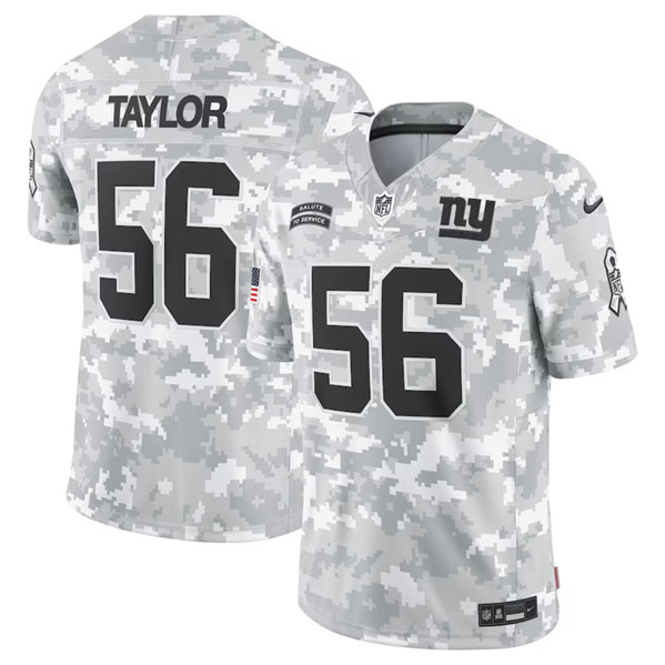 New York Giants #56 Lawrence Taylor Arctic Camo 2024 F.U.S.E. Salute To Service Limited Stitched Jersey - Zenithce