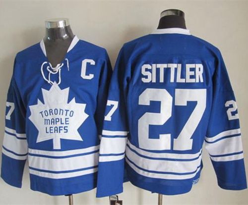 Maple Leafs #27 Darryl Sittler Blue CCM Throwback Third Stitched Jersey - Zenithce