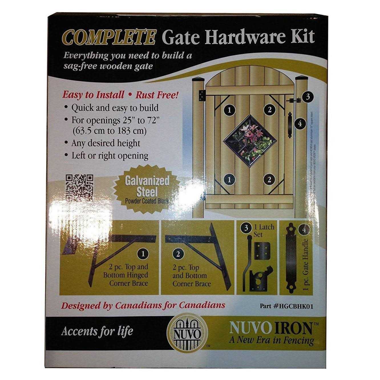 Nuvo Iron GGI0441 45 in. x 68 in. Garnet Gate Door with Arched External Rail for 48 in. Openings - Zenithce