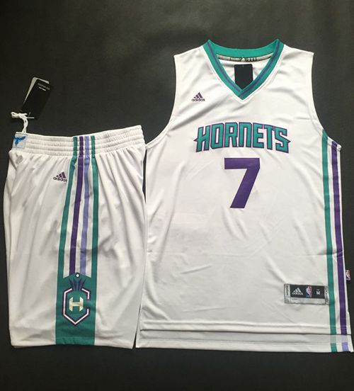 Hornets #7 Jeremy Lin White A Set Stitched Jersey - Zenithce