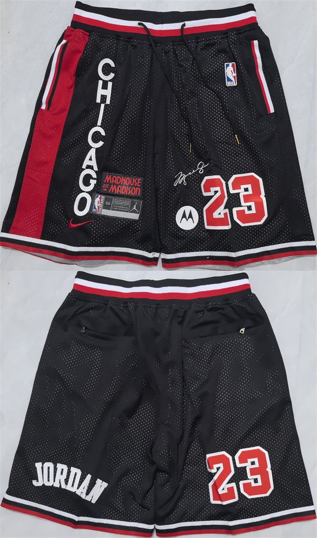 Chicago Bulls #23 Michael Jordan Black 2025 Shorts (Run Small) - Zenithce