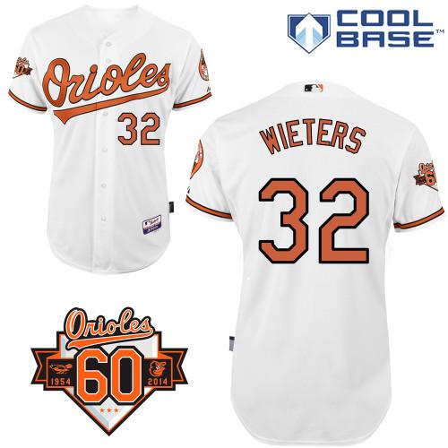 Orioles #32 Matt Wieters White Cool Base Stitched Jersey - Zenithce