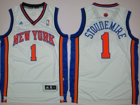 New York Knicks #1 Amare Stoudemire Revolution 30 Swingman White Jersey - Zenithce
