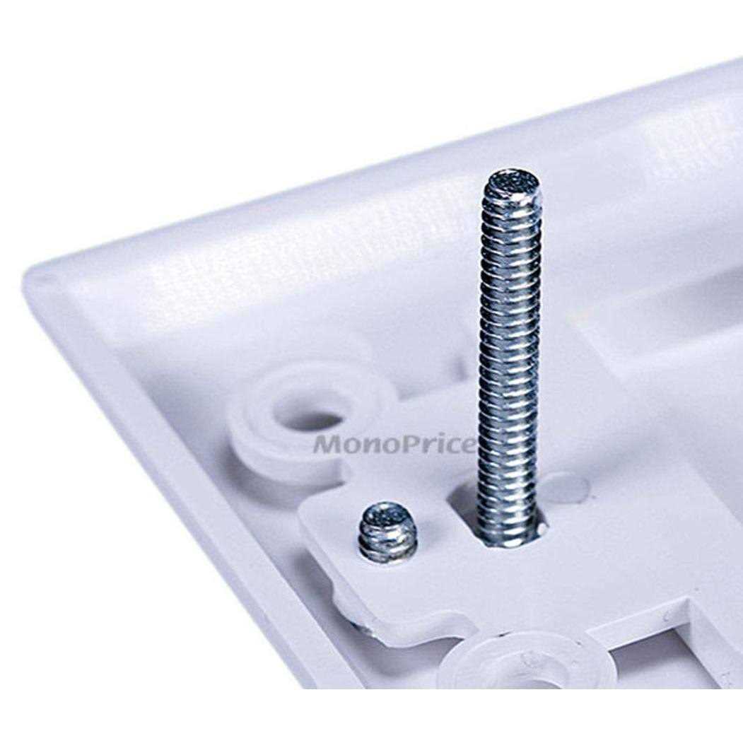 Monoprice High Quality Banana Binding Post Two-Piece Inset Wall Plate for 2 Speakers - Zenithce