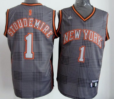 New York Knicks #1 Amare Stoudemire Black Rhythm Fashion Jersey - Zenithce