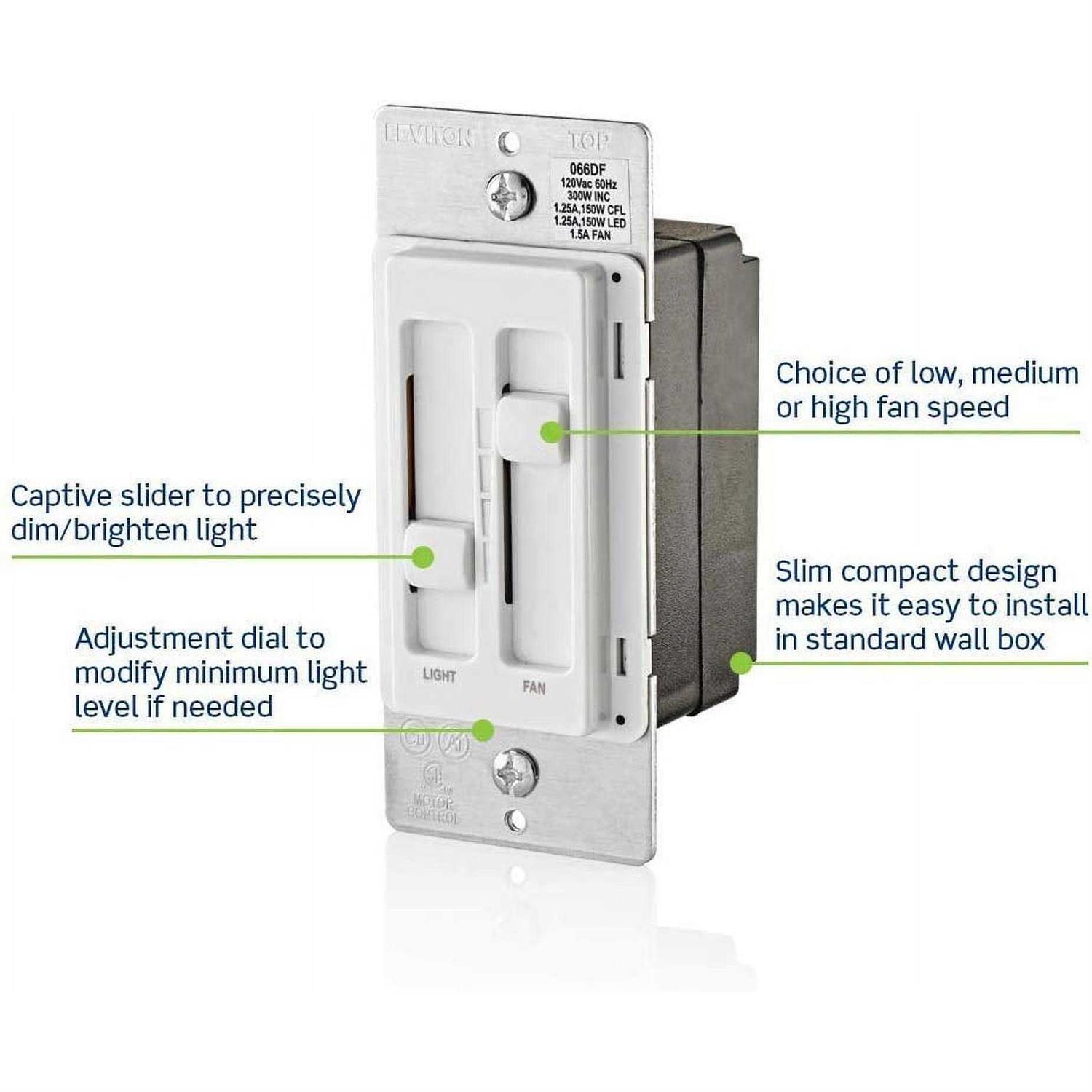Leviton SureSlide Dimmer LED - Zenithce
