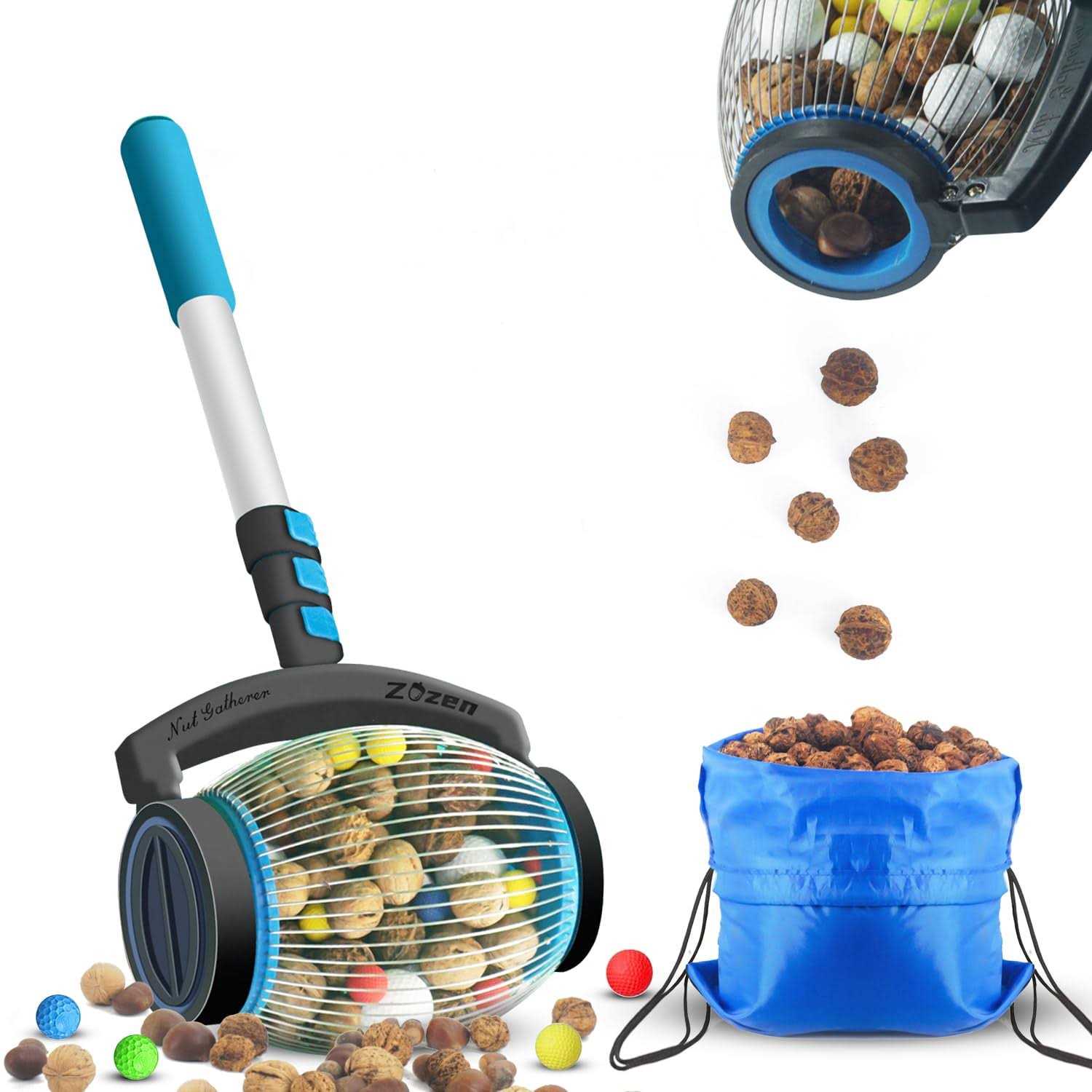 Zozen Nut Gatherer Picker Upper Directly Dump Outlet Medium - Zenithce