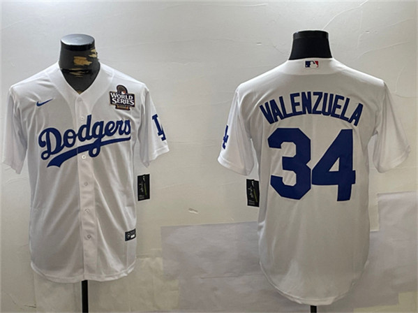 Los Angeles Dodgers #34 Toro Valenzuela White 2024 World Series Cool Base Stitched Jersey - Zenithce