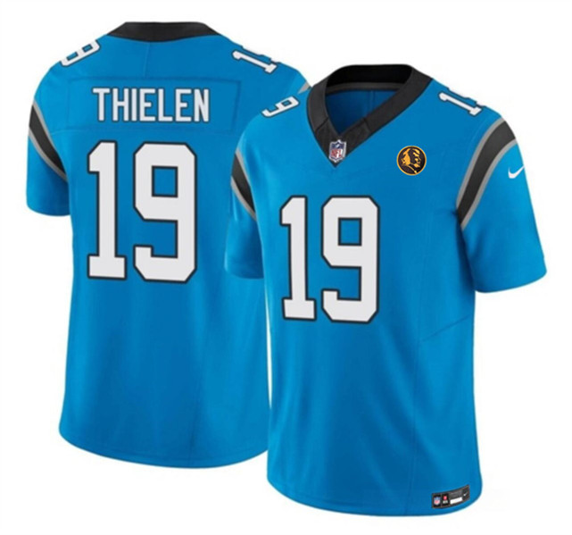 Carolina Panthers #19 Adam Thielen Blue 2023 F.U.S.E. With John Madden Patch Vapor Limited Stitched Jersey - Zenithce