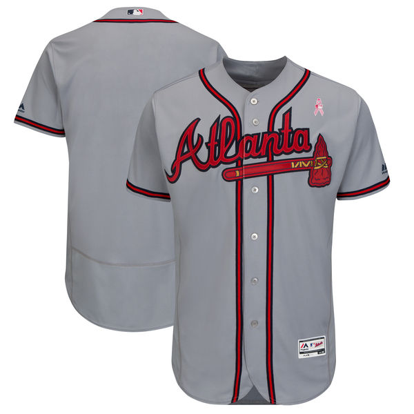 Atlanta Braves Gray 2018 Mother's Day Flexbase Stitched Jersey - Zenithce