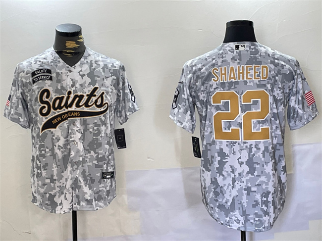 New Orleans Saints #22 Rashid Shaheed 2024 Arctic Camo Salute To Service Stitched Jersey - Zenithce