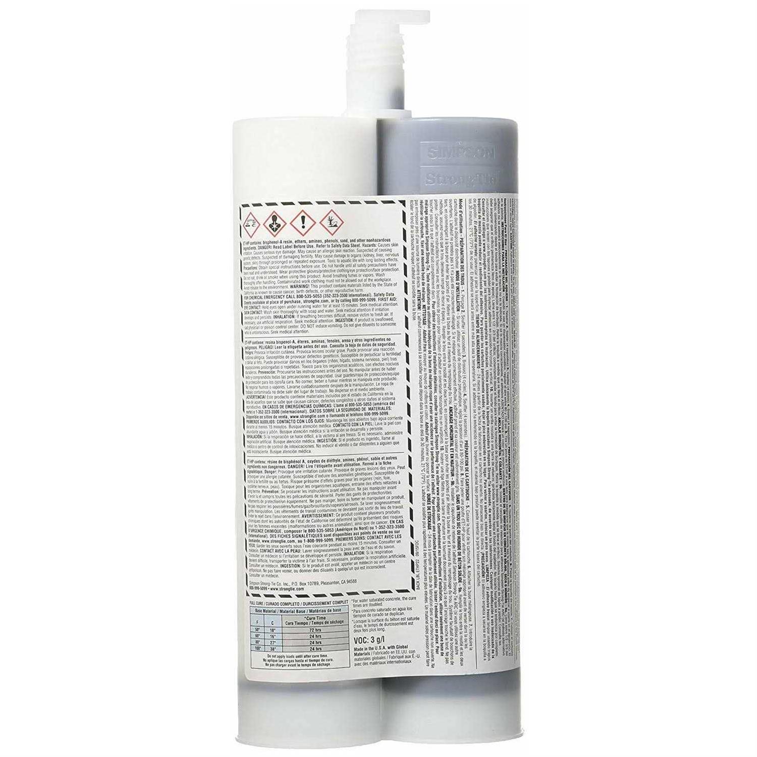 Simpson Strong-Tie Epoxy 22oz SET-XP22 - Zenithce