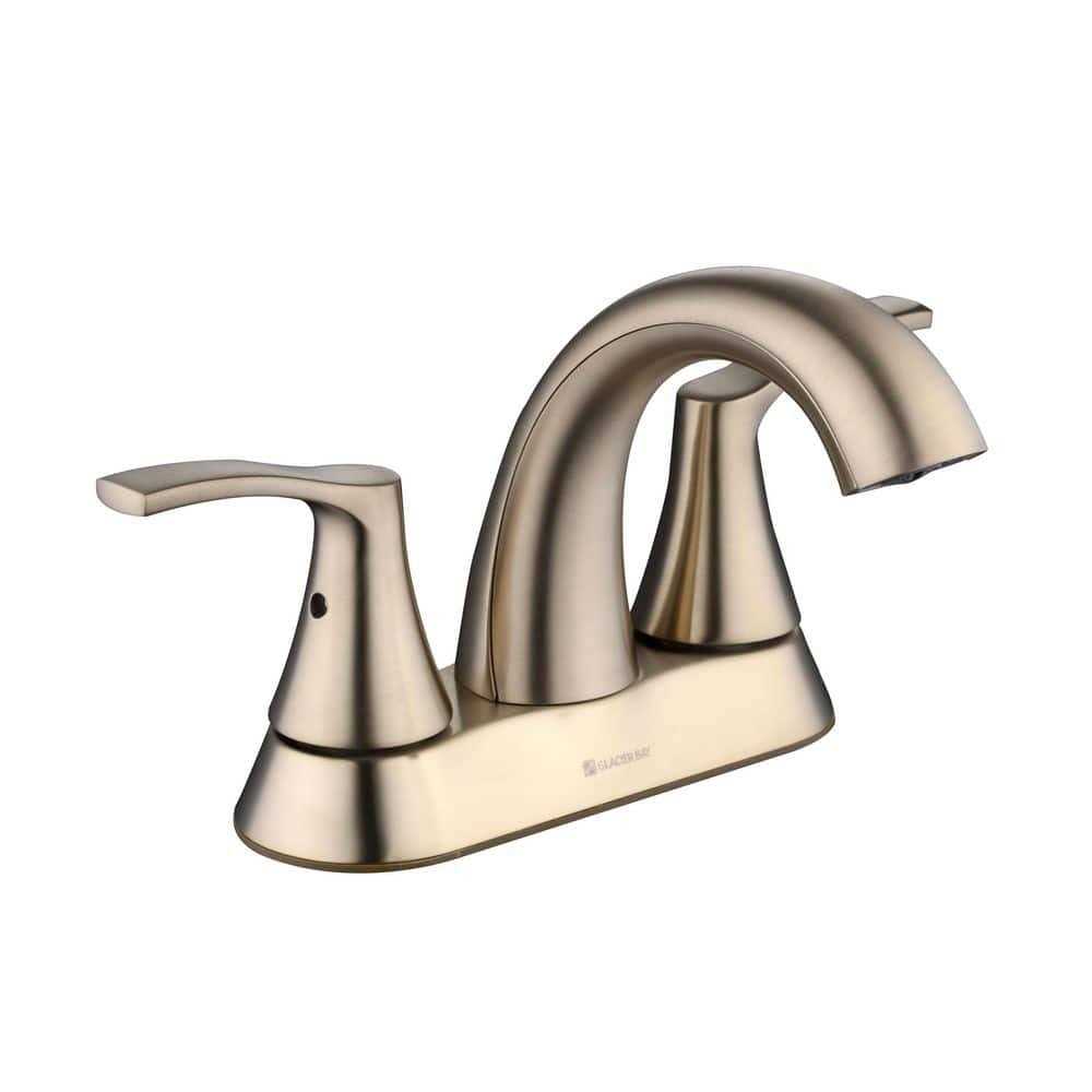 Glacier Bay Arnette 4 in. Centerset Double Handle Bathroom Faucet 1007 747 512 - Zenithce