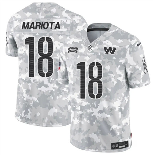 Washington Commanders #18 Marcus Mariota Arctic Camo 2024 F.U.S.E. Salute To Service Limited Stitched Jersey - Zenithce