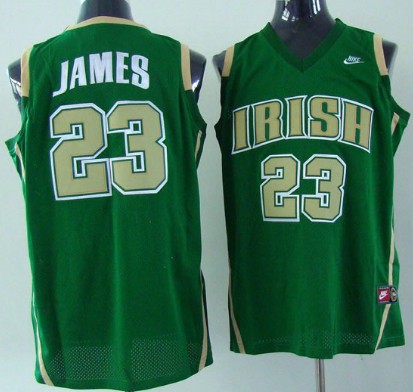 The Fighting Irish #23 Lebron James Green Jersey - Zenithce