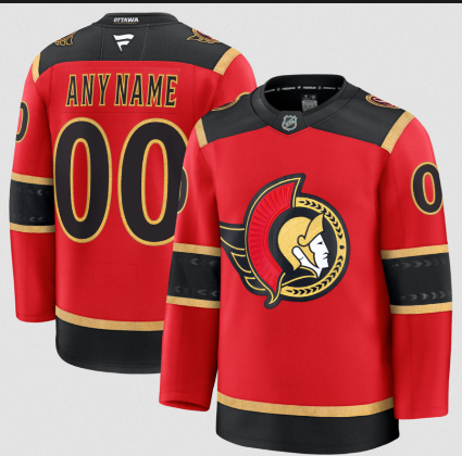 Ottawa Senators Custom Red AlternateStitched Jersey - Zenithce