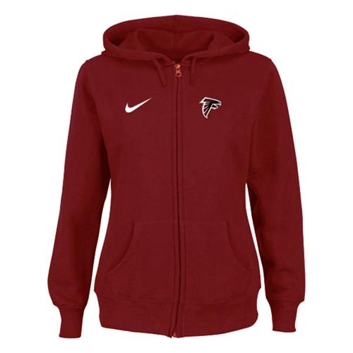 Women's Nike Atlanta Falcons Ladies Tailgater Full Zip Hoodie Red - Zenithce