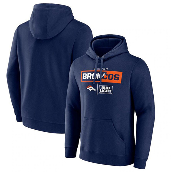 Denver Broncos Navy X Bud Light Pullover Hoodie - Zenithce