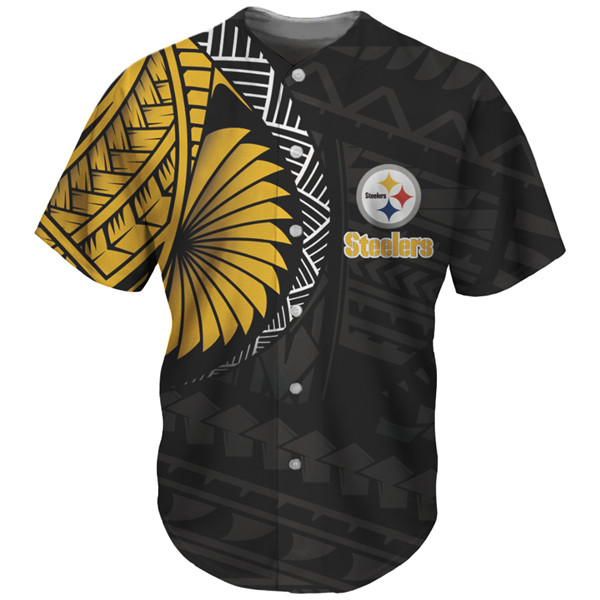 Pittsburgh Steelers Black Baseball Jersey - Zenithce