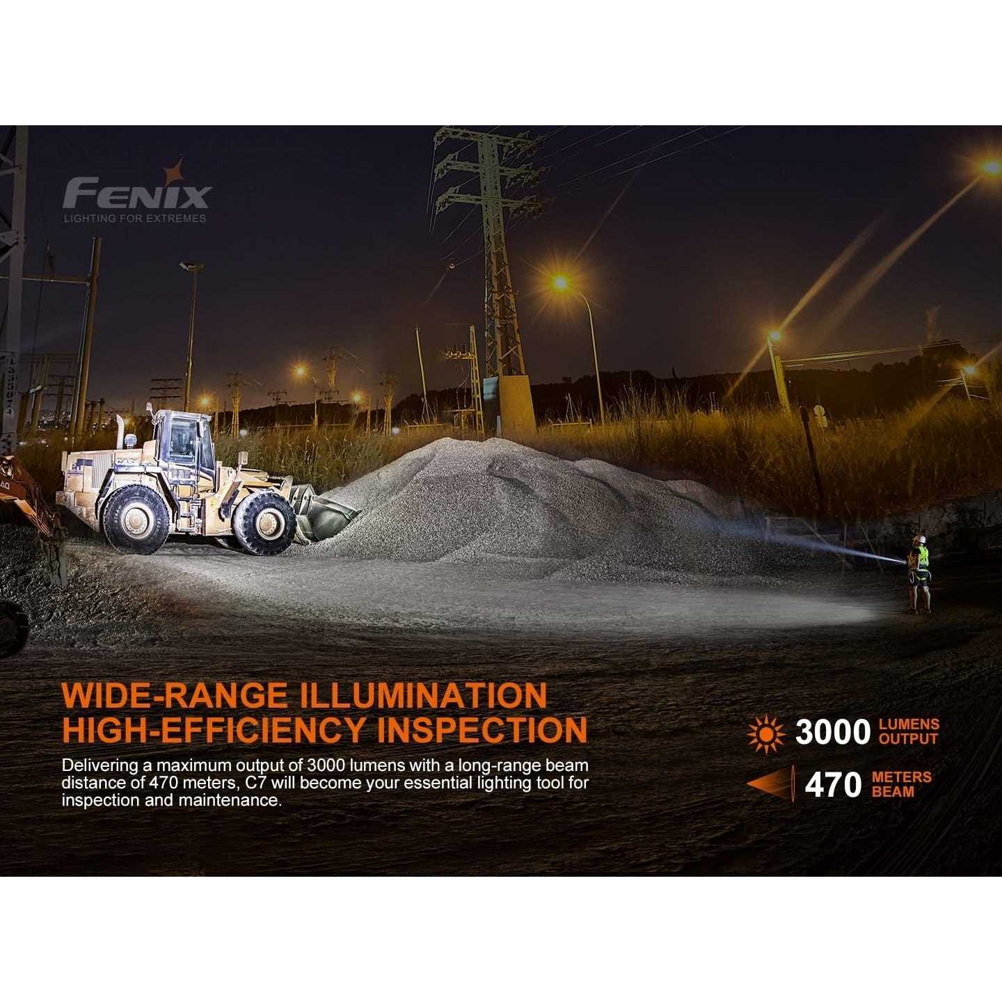 Fenix C7 Rechargeable Flashlight - Zenithce
