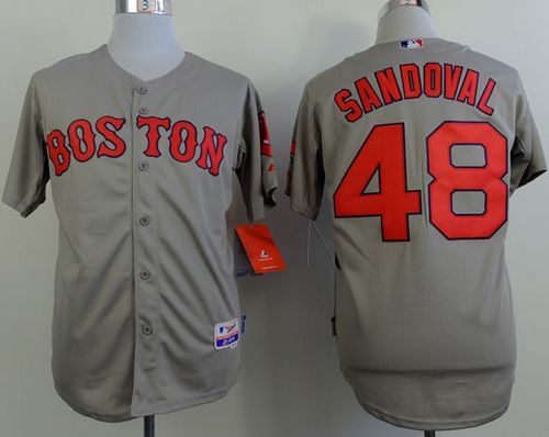 Red Sox #48 Pablo Sandoval Grey Cool Base Stitched Jersey - Zenithce
