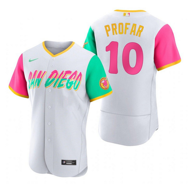 San Diego Padres #10 Jurickson Profar 2022 White City Connect Flex Base Stitched Jersey - Zenithce