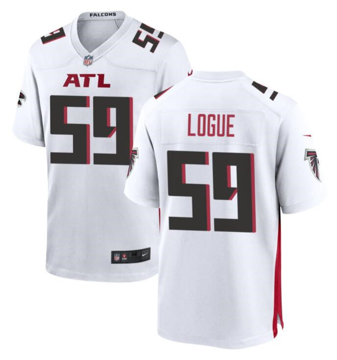 Atlanta Falcons #59 Zion Logue White Limited Stitched Game Jersey - Zenithce