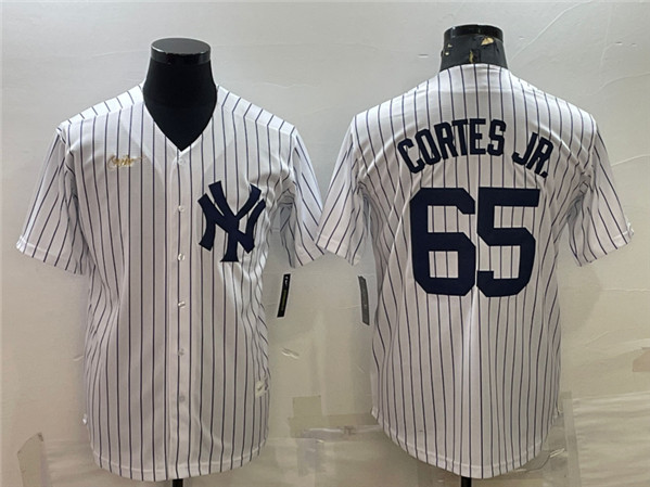New York Yankees #65 Nestor Cortes Jr. White Cool Base Stitched Jersey - Zenithce