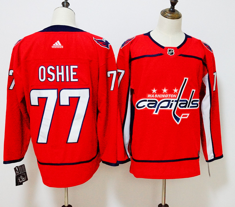Washington Capitals #77 TJ Oshie Red Stitched Adidas Jersey - Zenithce