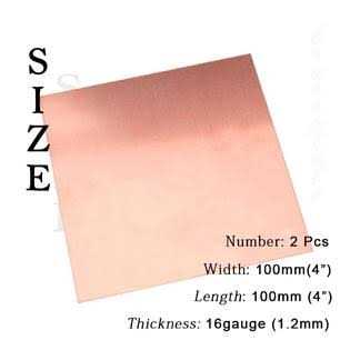 Tynulox OD 99.9% Copper Tube 0.5mm Wall × 300mm Length × - Zenithce