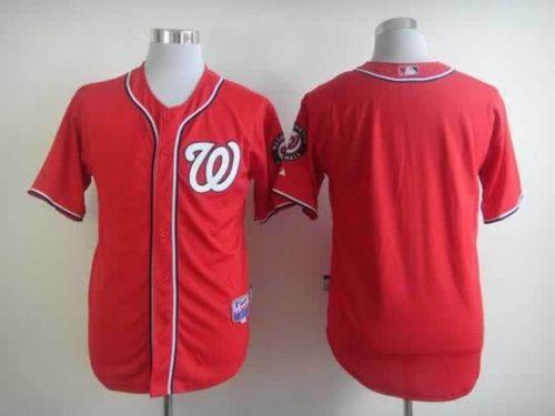 Nationals Blank Red Cool Base Stitched Jersey - Zenithce