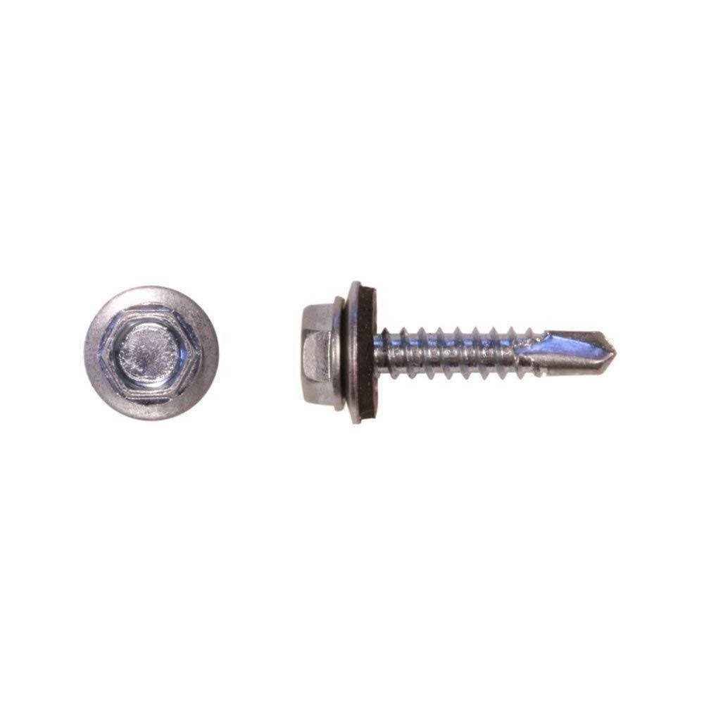 U-Turn Fasteners Inc U-Turn 10 x 1 Hex Self Tapping Tek Screws with Rubber Washer - Zenithce