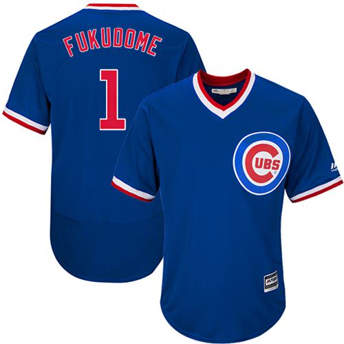Cubs #1 Kosuke Fukudome Blue Flexbase Authentic Collection Cooperstown Stitched Jersey - Zenithce