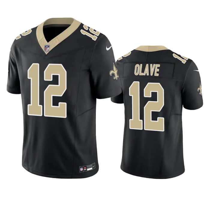 New Orleans Saints #12 Chris Olave Black 2023 F.U.S.E. Vapor Untouchable Limited Stitched Jersey - Zenithce