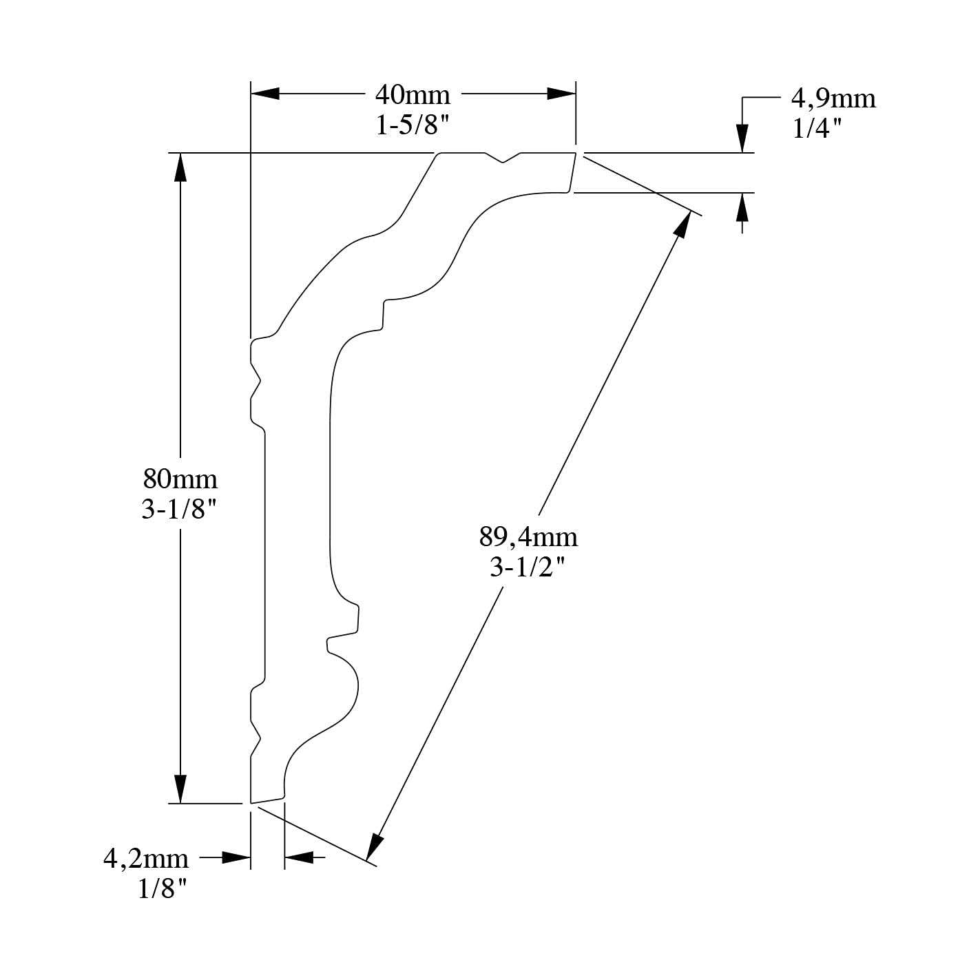 Crown Molding Corner Block One Polyurethane Corner for Crown Molding CM-1014 - Zenithce