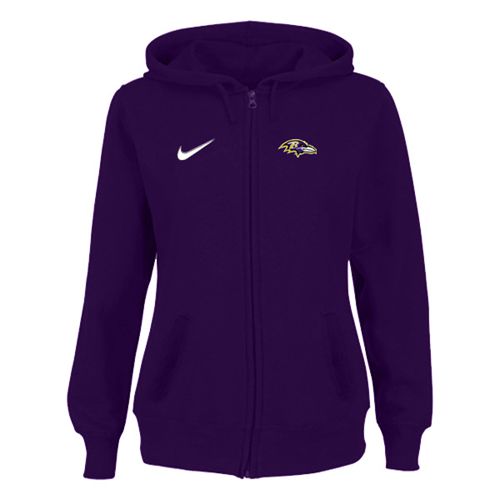 Women's Baltimore Ravens Stadium Rally Full Zip Hoodie Purple - Zenithce