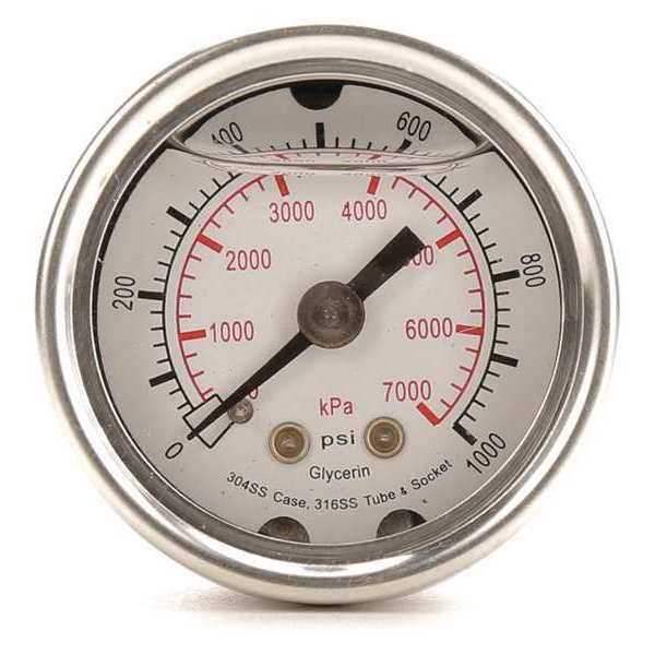 Pressure Gauge 0to160 psi 4FLZ8 - Zenithce