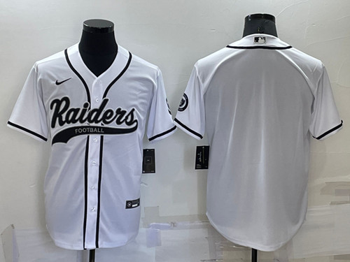 Las Vegas Raiders Blank White Cool Base Stitched Baseball Jersey - Zenithce