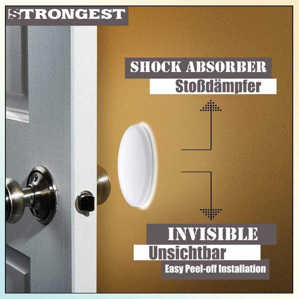 STRONGEST HOME Strongest Door Stopper, Heavy Duty Door Stop Wedge Made of Premium Quality Zinc and Rubber Suits Any Door - Zenithce