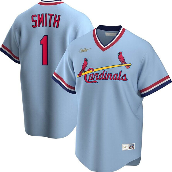 St. Louis Cardinals #1 Ozzie Smith Light Blue Stitched Jersey - Zenithce