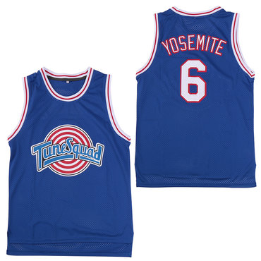 Tune Squad 6 Yosemite Blue Stitched Movie Jersey - Zenithce
