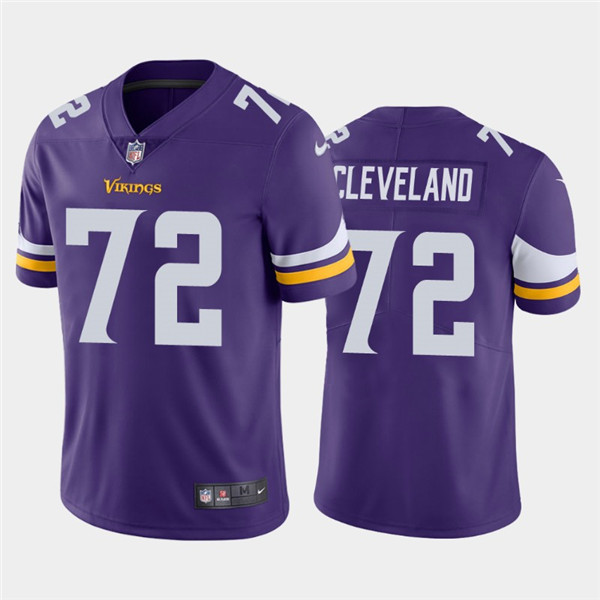 Minnesota Vikings #72 Ezra Cleveland 2020 Purple Vapor Untouchable Limited Stitched Jersey - Zenithce